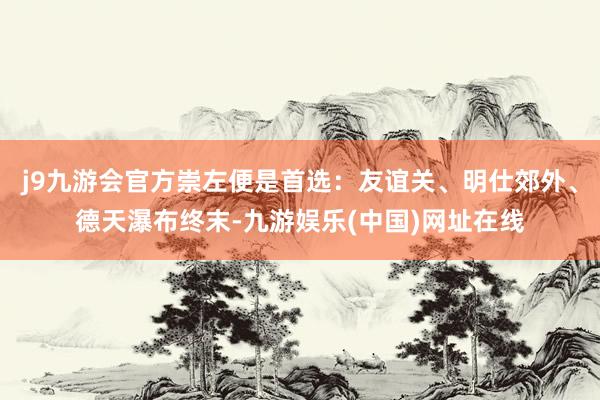 j9九游会官方崇左便是首选：友谊关、明仕郊外、德天瀑布终末-九游娱乐(中国)网址在线