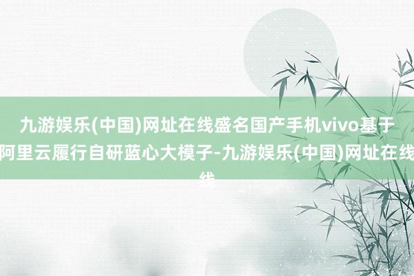 九游娱乐(中国)网址在线盛名国产手机vivo基于阿里云履行自研蓝心大模子-九游娱乐(中国)网址在线