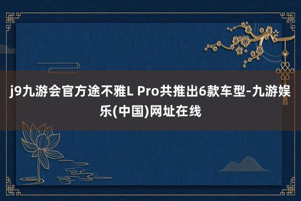 j9九游会官方途不雅L Pro共推出6款车型-九游娱乐(中国)网址在线