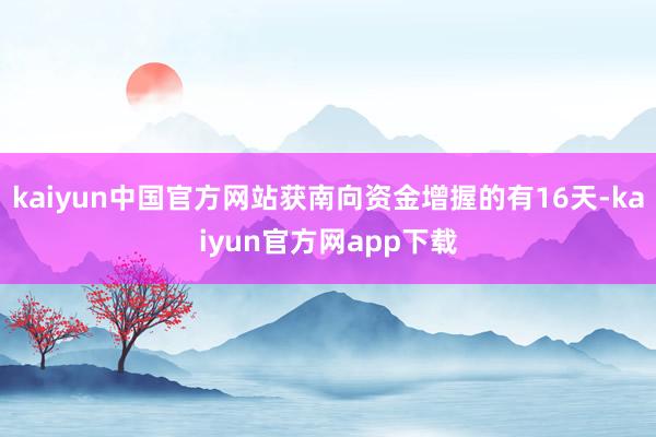 kaiyun中国官方网站获南向资金增握的有16天-kaiyun官方网app下载