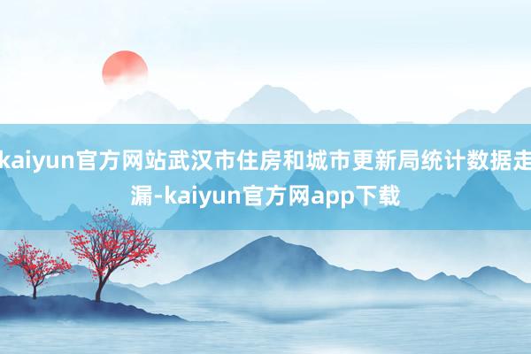 kaiyun官方网站武汉市住房和城市更新局统计数据走漏-kaiyun官方网app下载